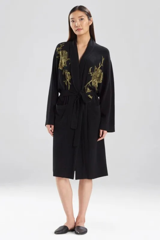 Cashmere Embroidered Robe sold by Natori