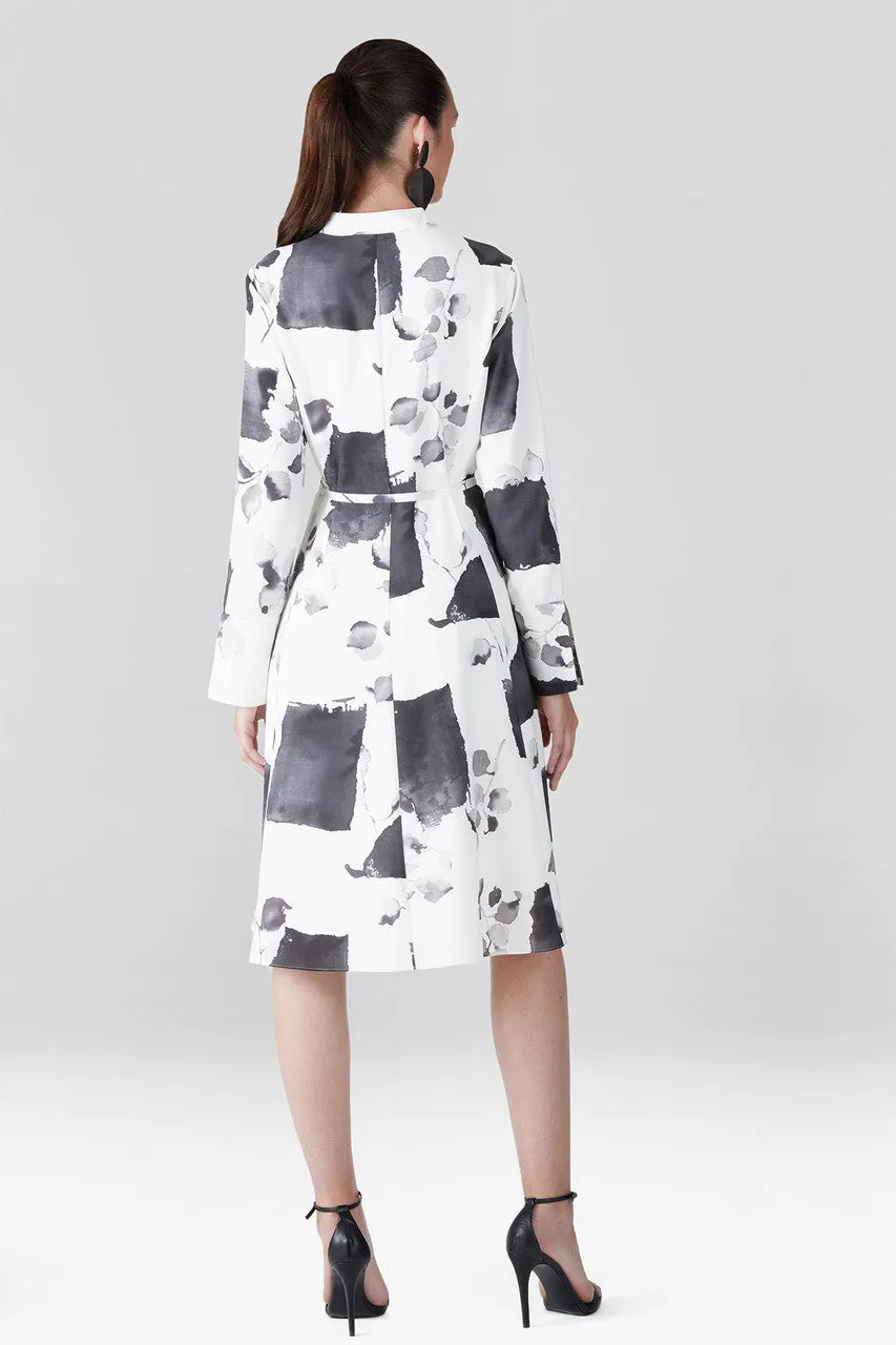 Zen Garden - Silky Soft Shirt Dress - white with black sold by Natori product image thumbnail 3