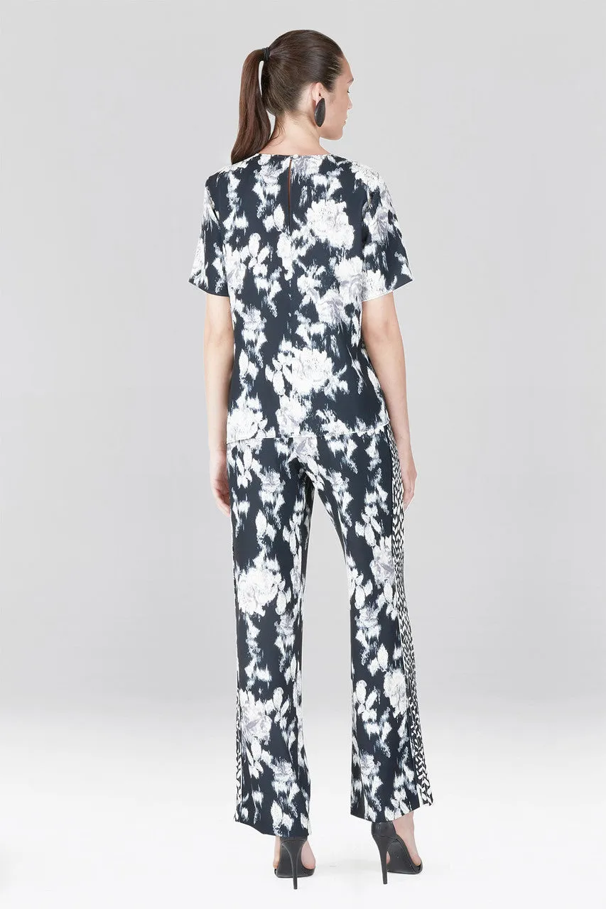 Tie-Dye Floral Fluid Crepe Pull On Pants sold by Natori product image thumbnail 4