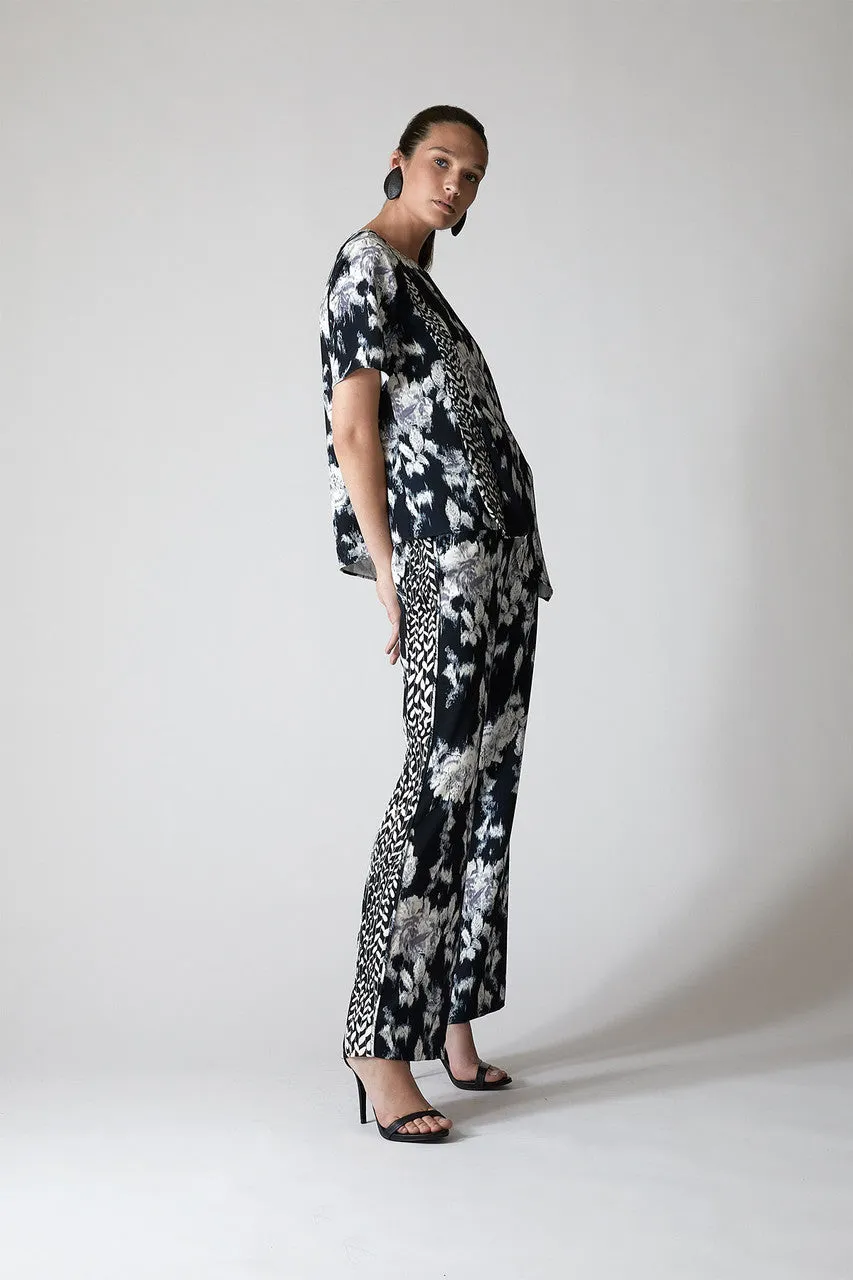 Tie-Dye Floral Fluid Crepe Pull On Pants sold by Natori product image thumbnail 3