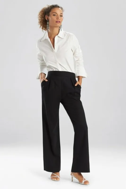 Solid Linen Wide Leg Pants sold by Natori