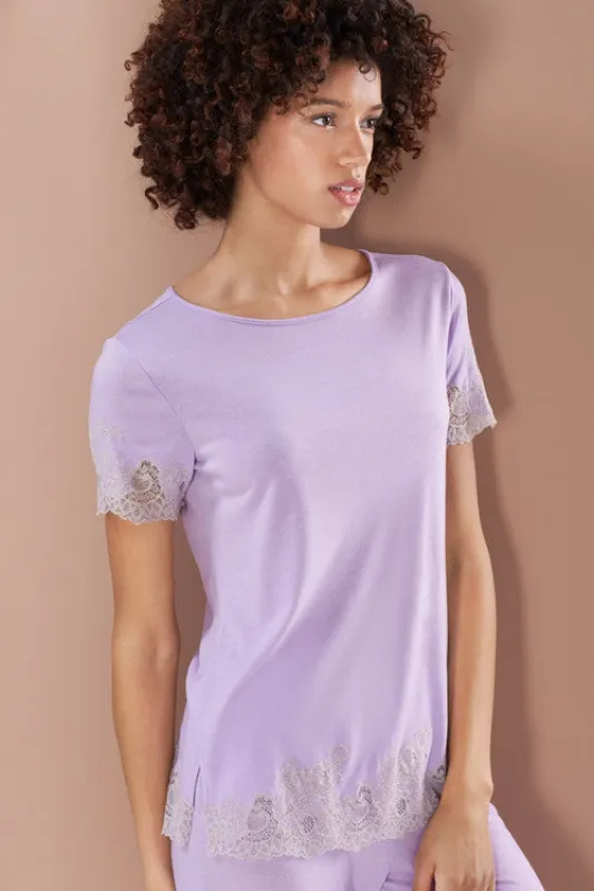 Luxe Shangri-La TENCEL™ Short Sleeve PJ Basics sold by Natori