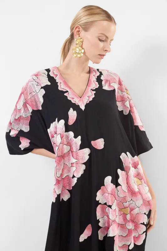 Couture Dazzling Peony Caftan made by Natori