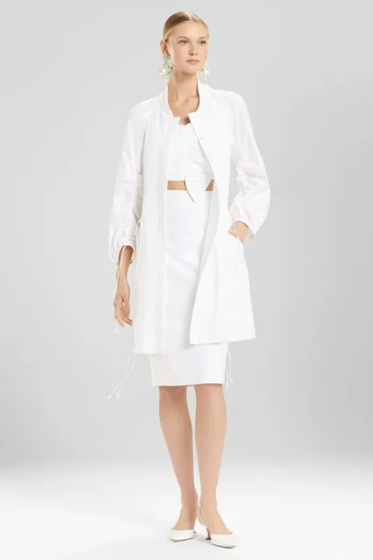 Cotton Poplin Jacket With Ties made by Natori