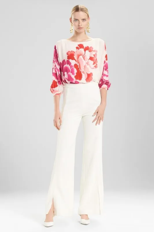 Core Crepe Grosgrain Seamed Pants made by Natori