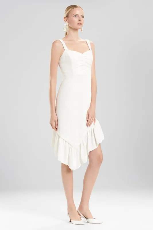 Plisse Asymmetrical Ruffle Dress made by Natori