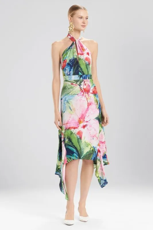Sunset Palms Halter Maxi Dress made by Natori