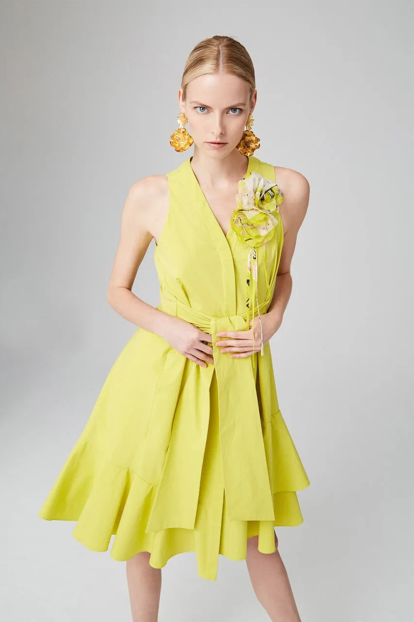 Gold Brass Double Peony Clip Earrings sold by Natori product image thumbnail 4