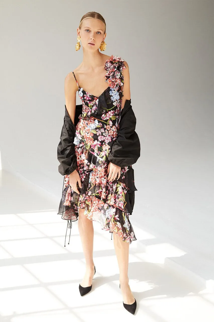 Gold Brass Double Peony Clip Earrings sold by Natori product image thumbnail 5