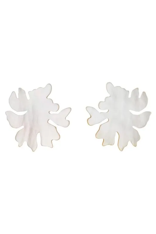 Mother Of Pearl Coral Clip Earrings sold by Natori