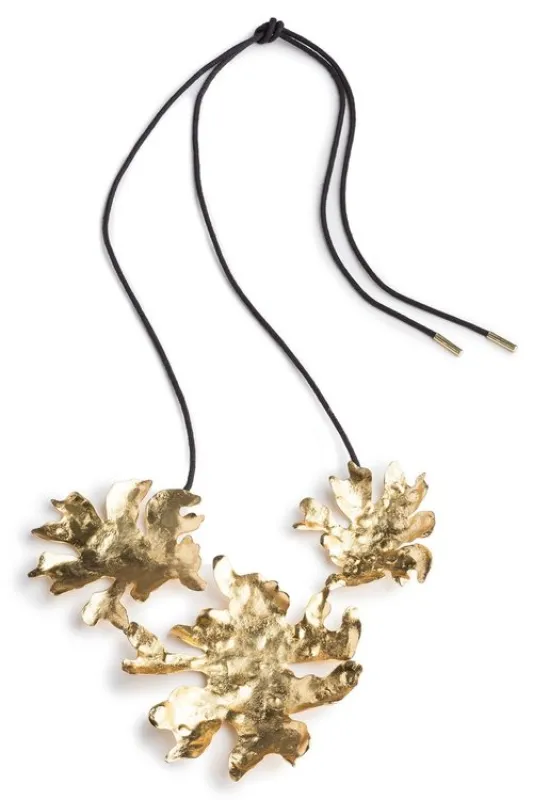 Gold Brass Triple Necklace sold by Natori