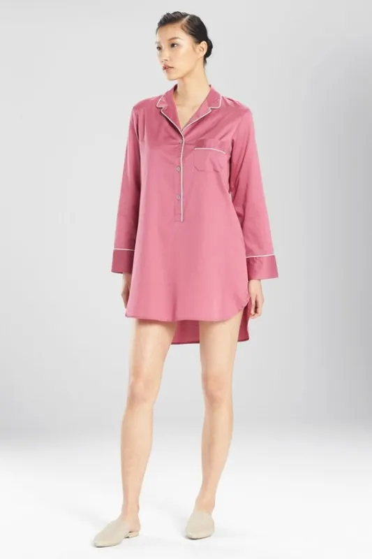Solid Cotton Sateen Essentials Sleepshirt made by Natori