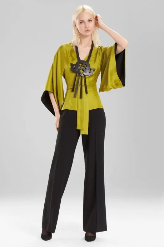 Silk Kimono Sleeve Top made by Natori