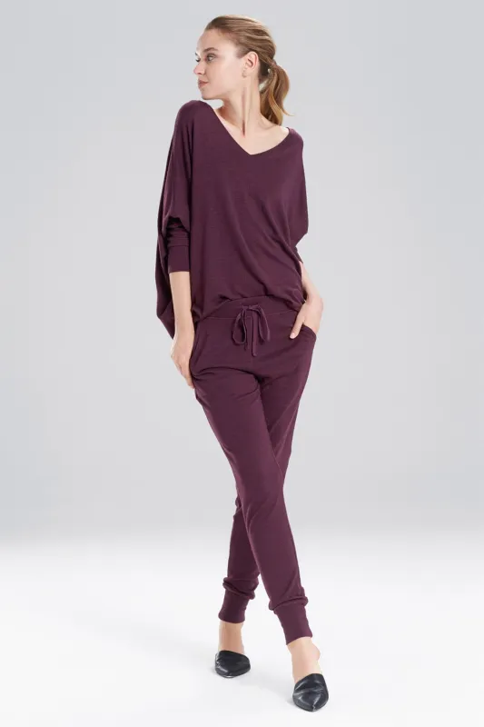 Retreat Jersey Sweater Knit Pants made by Natori