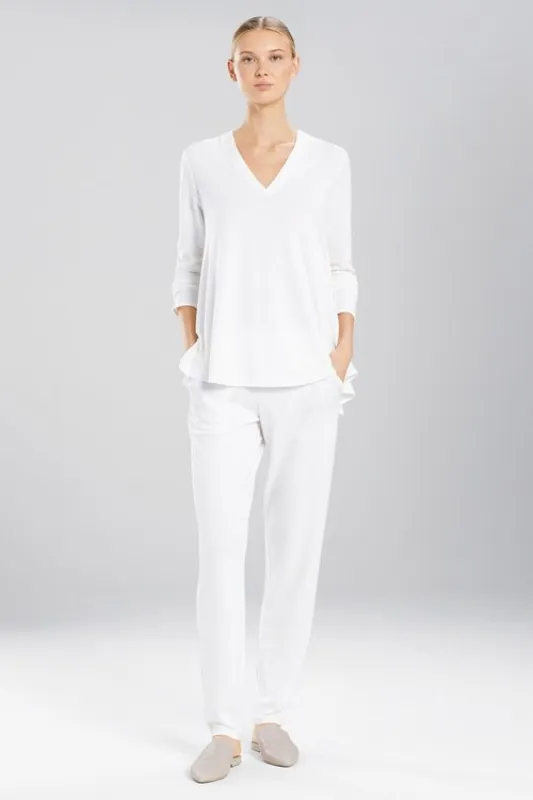 Zen French Terry V-Neck Top sold by Natori