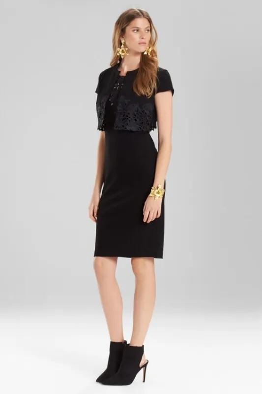 Knit Crepe Bolero With Cutwork Embroidery sold by Natori