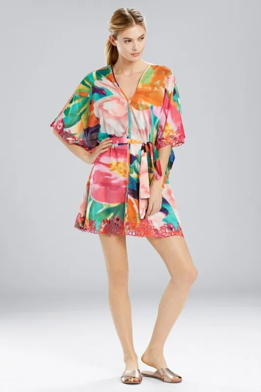 Garbo Caftan Tie With Embroidery sold by Natori