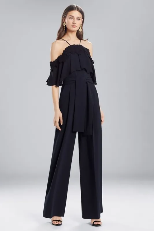 Core Crepe With Lace Jumpsuit made by Natori