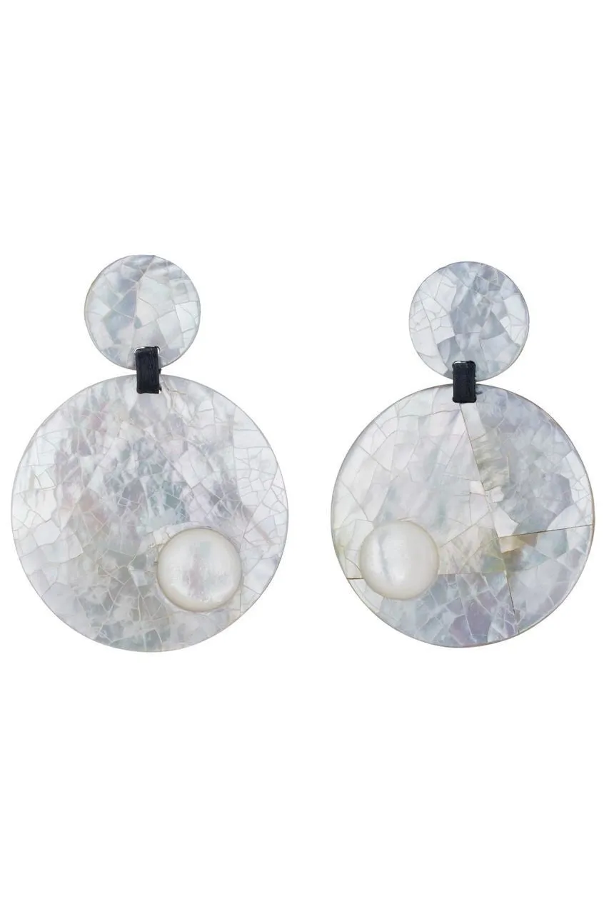Mother of Pearl Round Clip Earrings sold by Natori product image thumbnail 2
