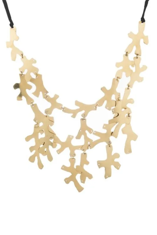 Hammered Brass Necklace sold by Natori