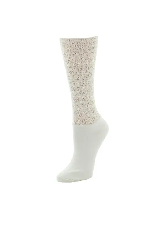 Mesh Textured Crew Socks sold by Natori