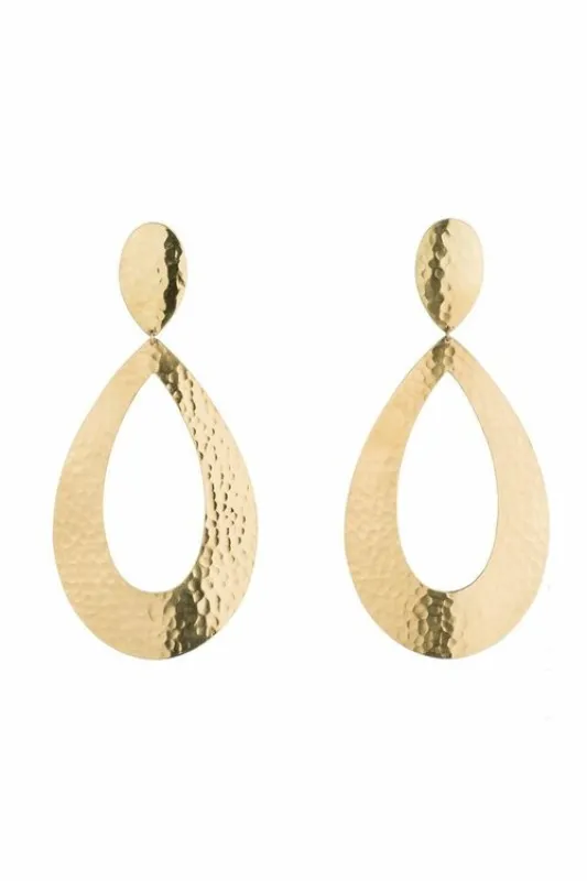 Brushed Brass Clip Earrings sold by Natori