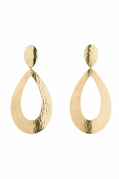 Brushed Brass Clip Earrings sold by Natori