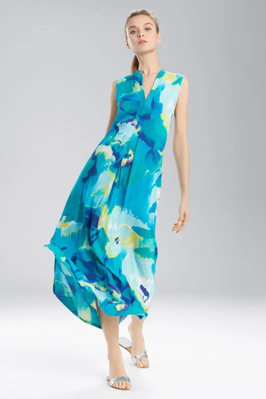 Blooming Mural Maxi Gown made by Natori