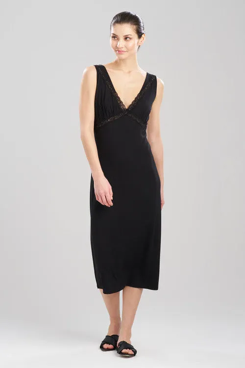 Feathers Essentials Lenzing™ Ecovero™ Viscose Lace Applique Slip Dress sold by Natori product image thumbnail 3
