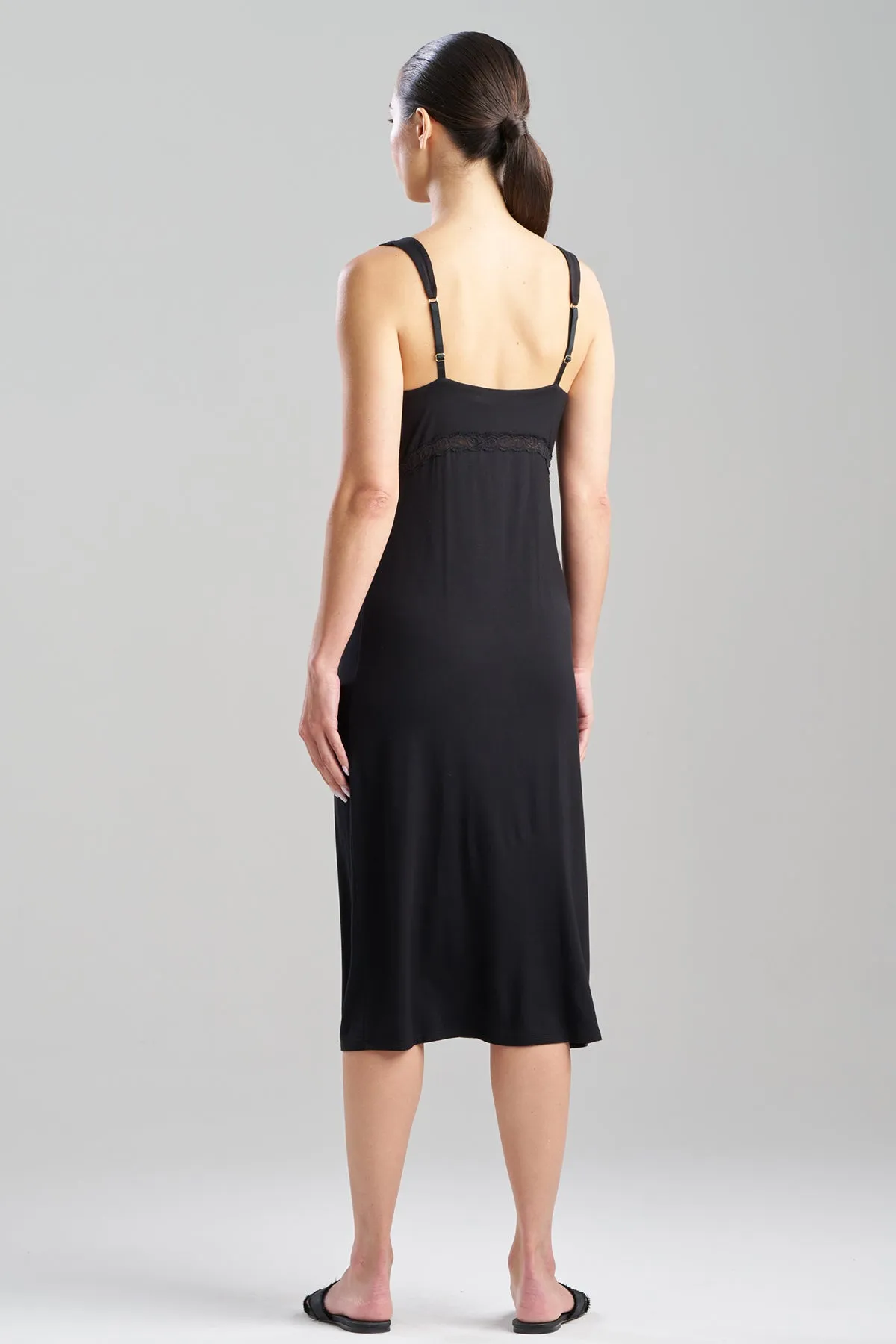 Feathers Essentials Lenzing™ Ecovero™ Viscose Lace Applique Slip Dress sold by Natori product image thumbnail 2