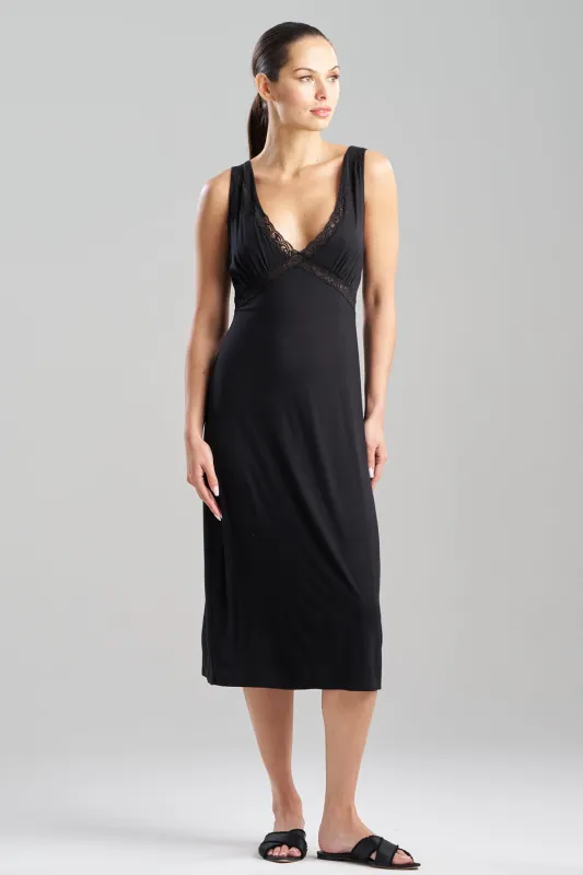 Feathers Essentials Lenzing™ Ecovero™ Viscose Lace Applique Slip Dress made by Natori