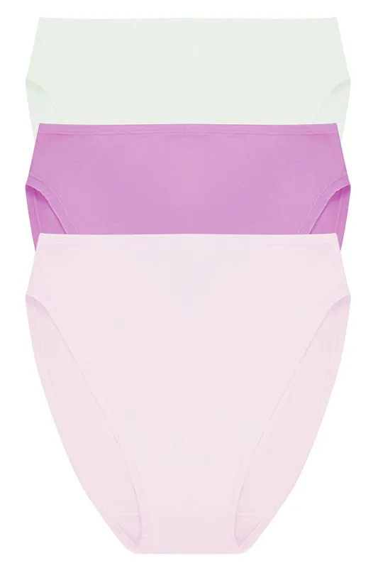 Bliss Bare Cotton High Cut Brief 3-Pack made by Natori