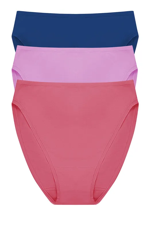 Bliss Bare Cotton High Cut Brief 3-Pack made by Natori