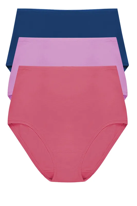 Bliss Bare Cotton High Waist Brief 3-Pack made by Natori