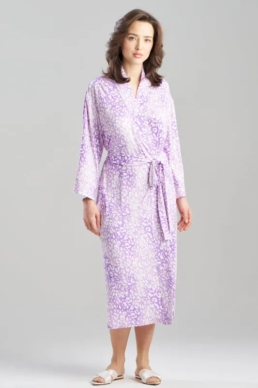 Misty Leopard Cozy Knit Robe made by Natori