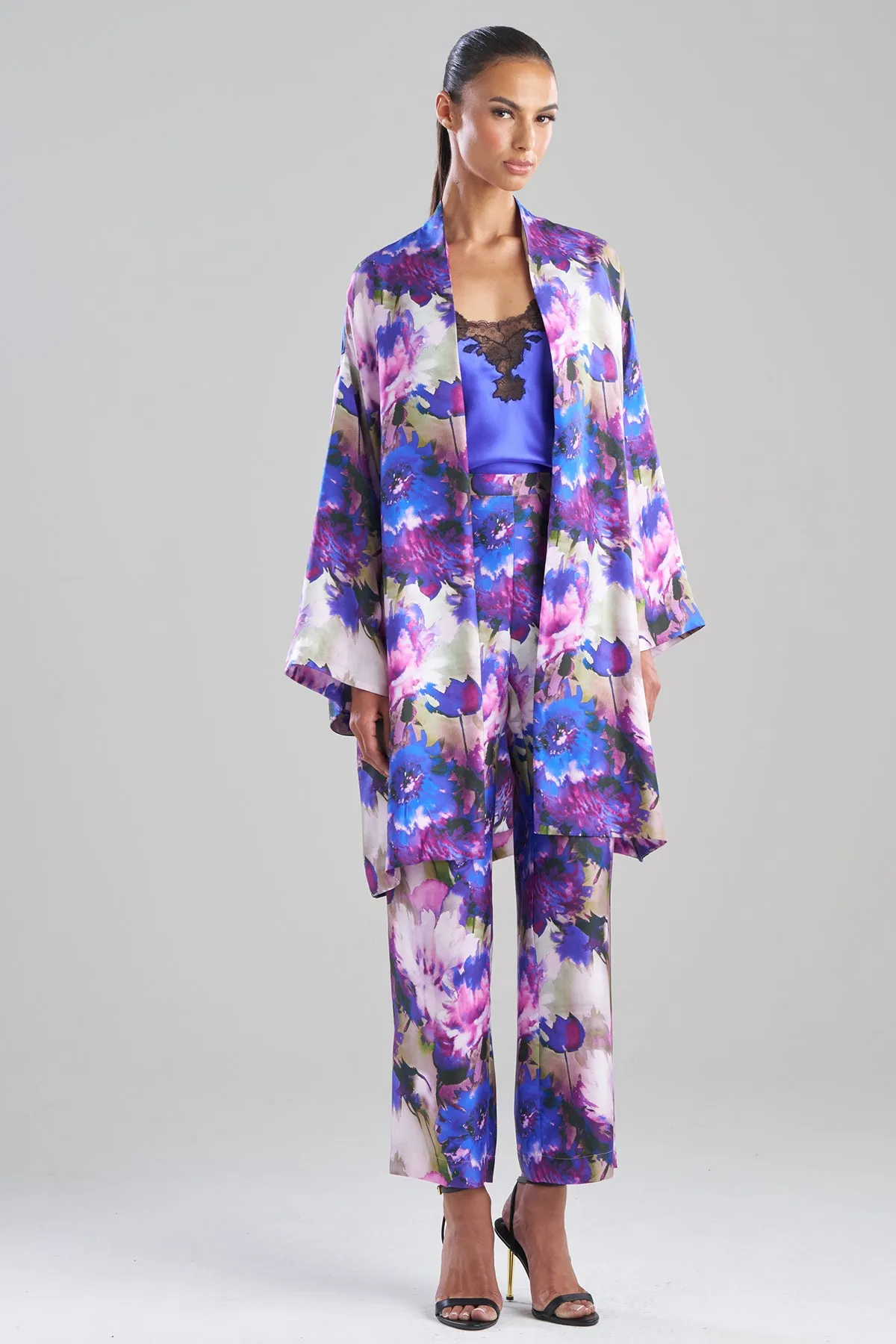 Autumn Floral Silk Twill Kimono Jacket sold by Natori product image thumbnail 3