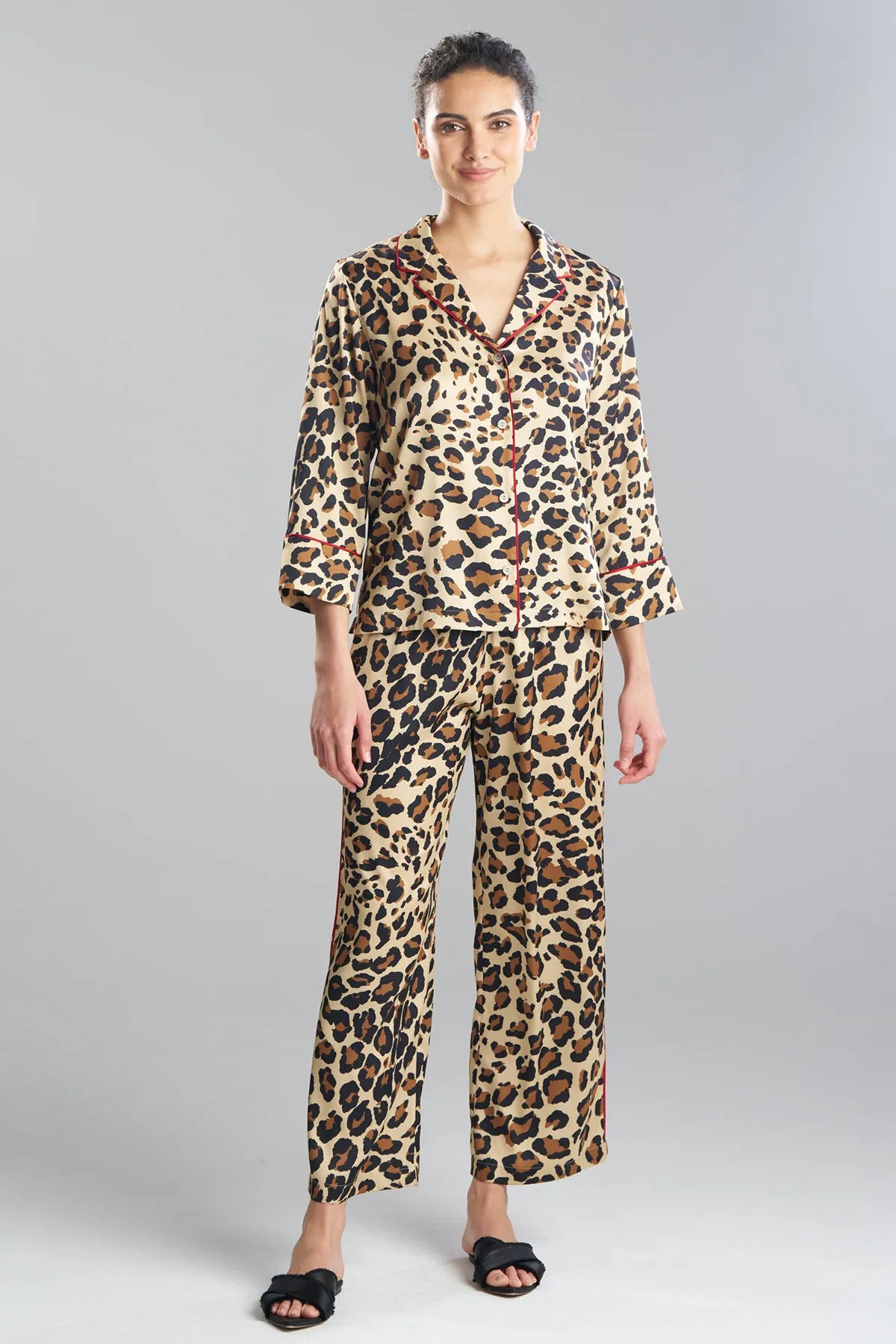 Jaguar Printed Stretch Satin Notch PJ Set sold by Natori product image thumbnail 3