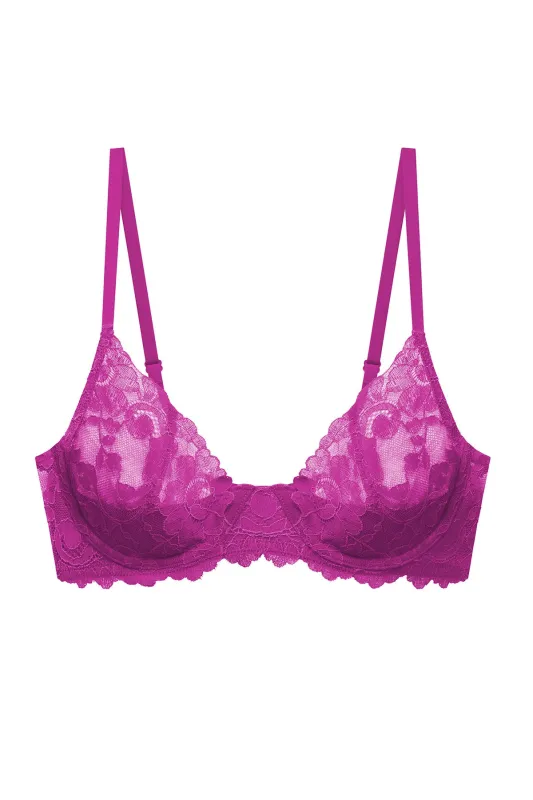 Peony Lace Demi Unlined Underwire Bra made by Natori