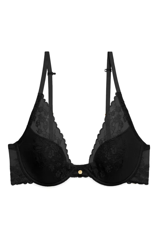 Cherry Blossom Lace Plunge T-Shirt Bra made by Natori