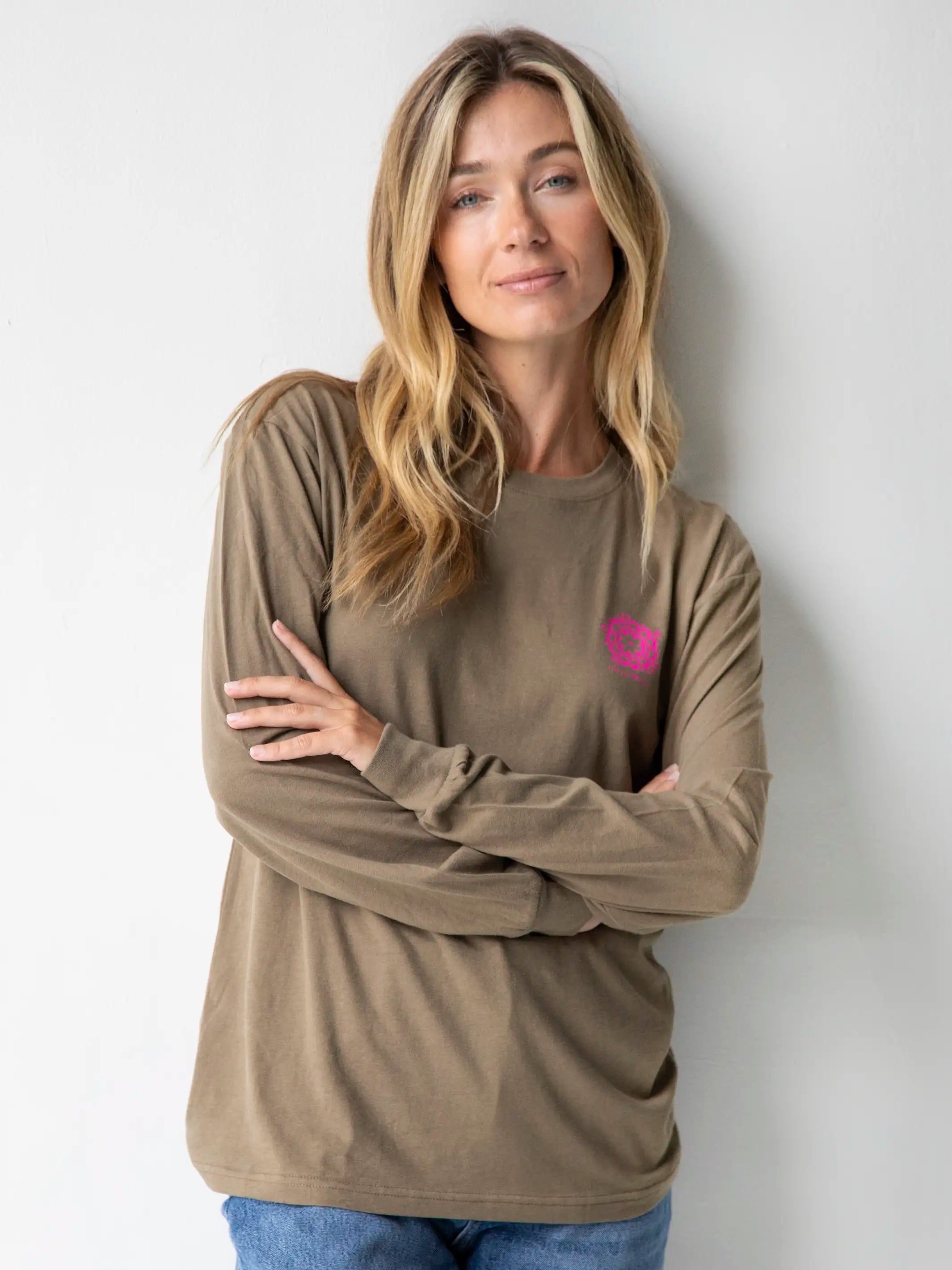 Long Sleeve Comfy Tee Shirt - Good Vibes Only sold by NATURAL LIFE product image thumbnail 2