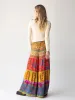 Patti Palazzo Pant - Red Mustard Border sold by NATURAL LIFE