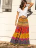 Patti Palazzo Pant - Red Mustard Border sold by NATURAL LIFE