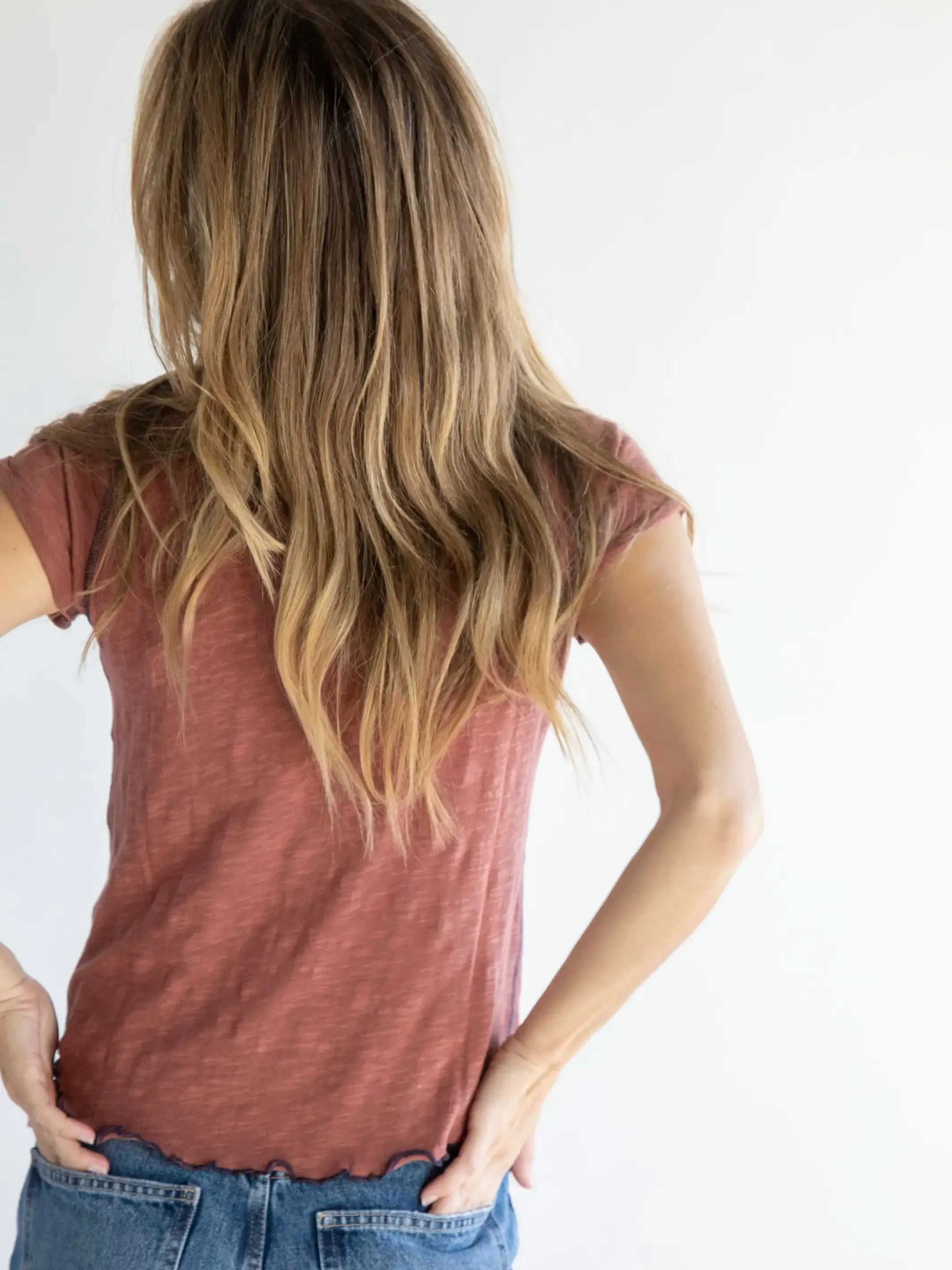 Lily Knit Cotton Tee Shirt - Rust sold by NATURAL LIFE product image thumbnail 4