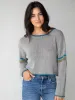 Intarsia Layering Sweater - Heather Grey sold by NATURAL LIFE