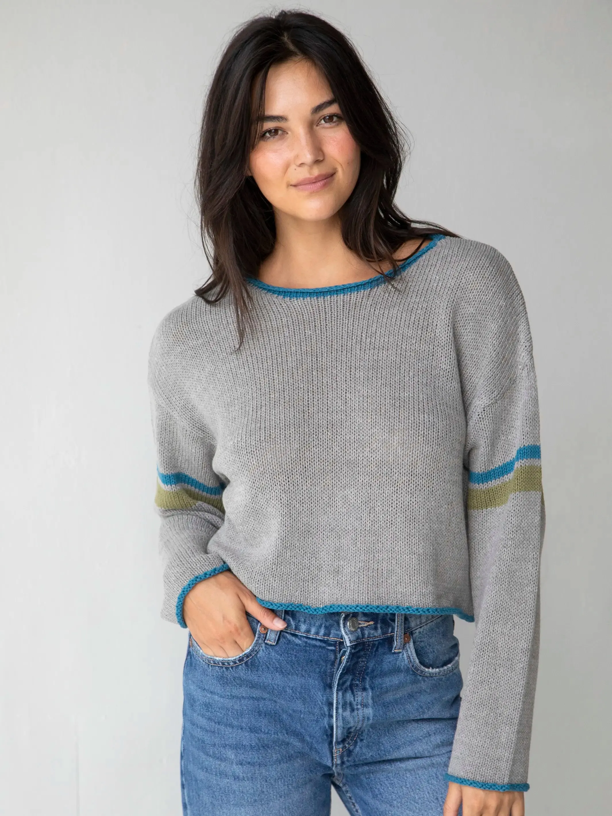 Intarsia Layering Sweater - Heather Grey sold by NATURAL LIFE product image thumbnail 2