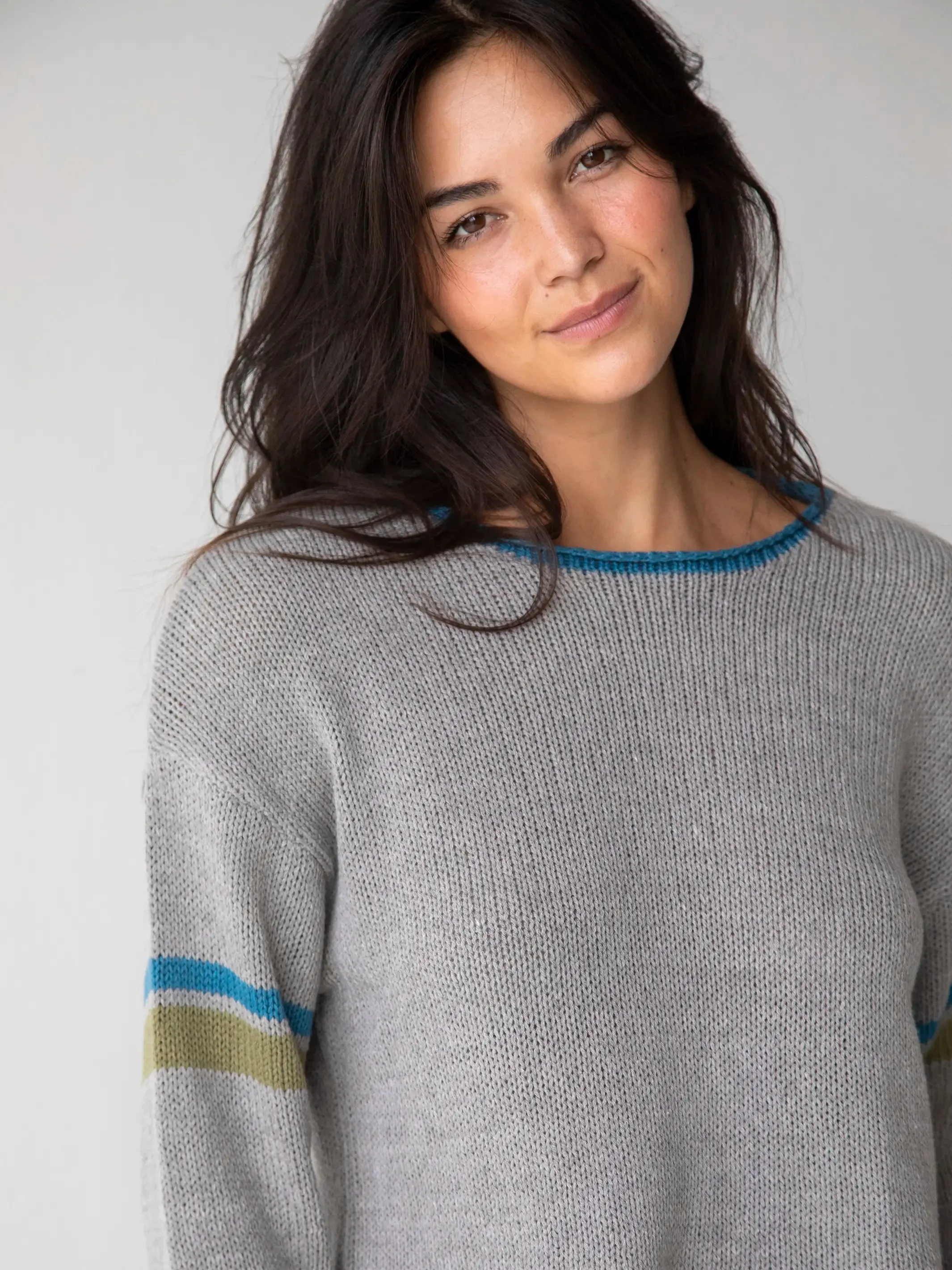 Intarsia Layering Sweater - Heather Grey sold by NATURAL LIFE