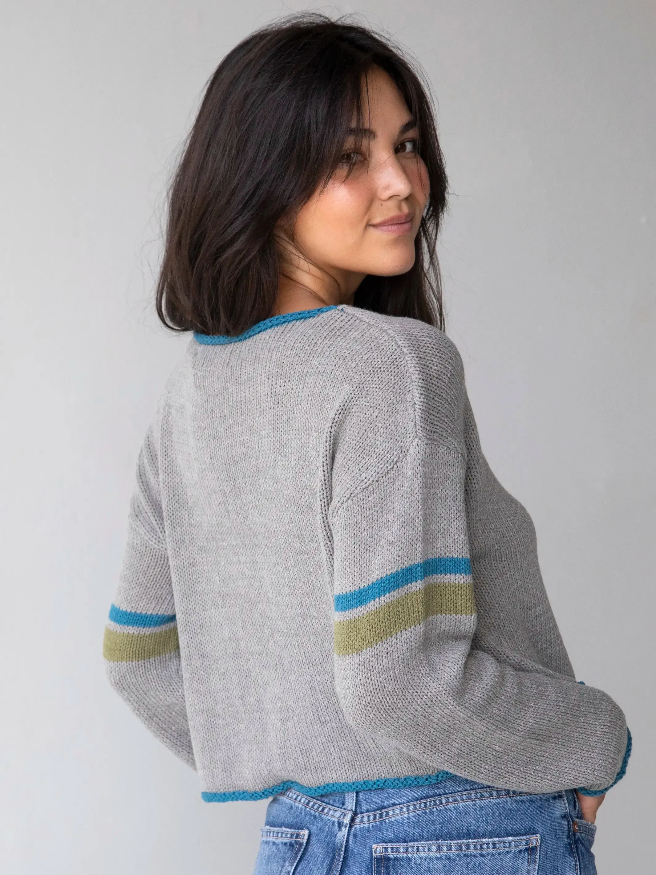 Intarsia Layering Sweater - Heather Grey sold by NATURAL LIFE product image thumbnail 3