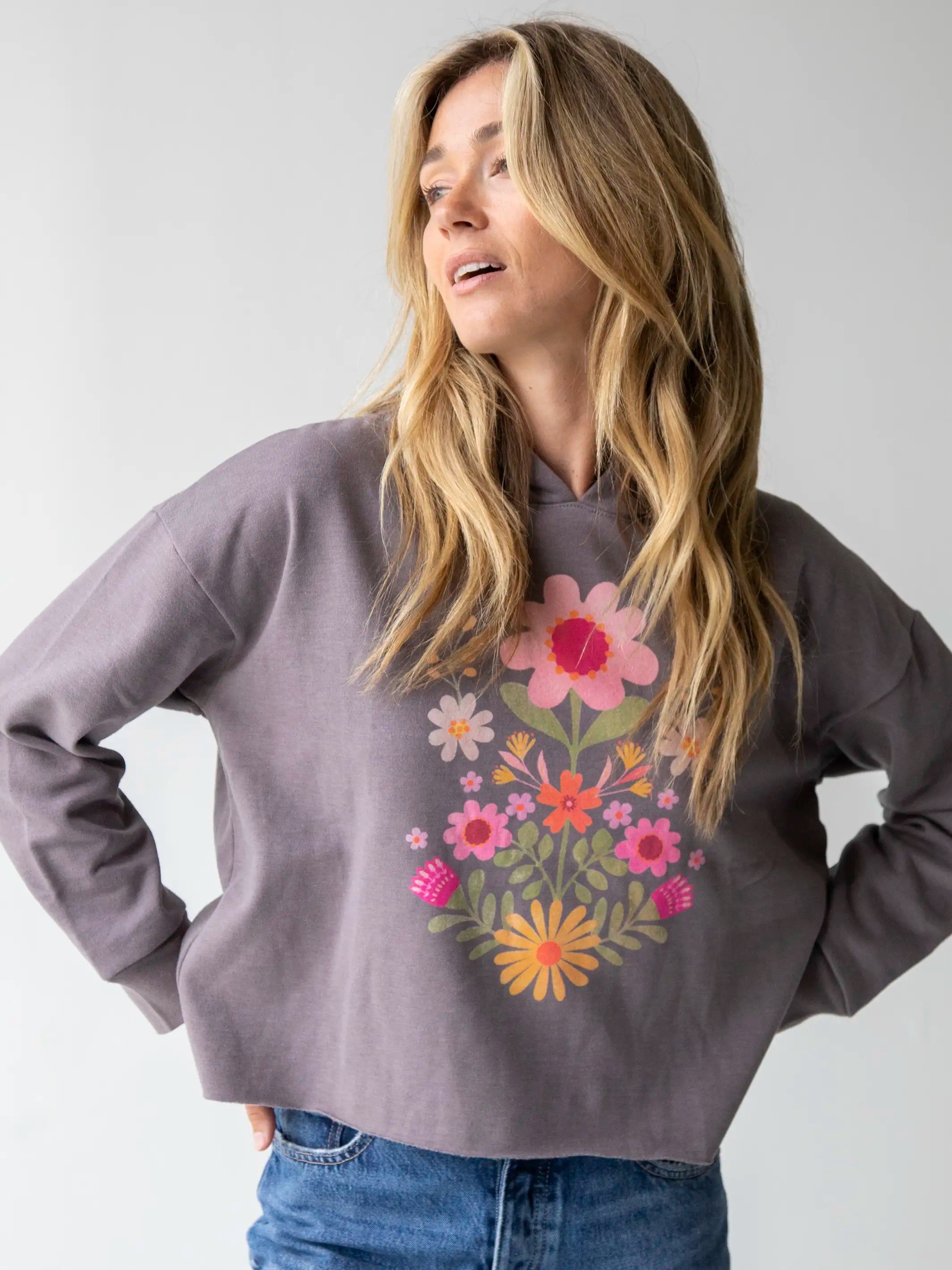 Harlowe Hoodie - Folk Flower sold by NATURAL LIFE