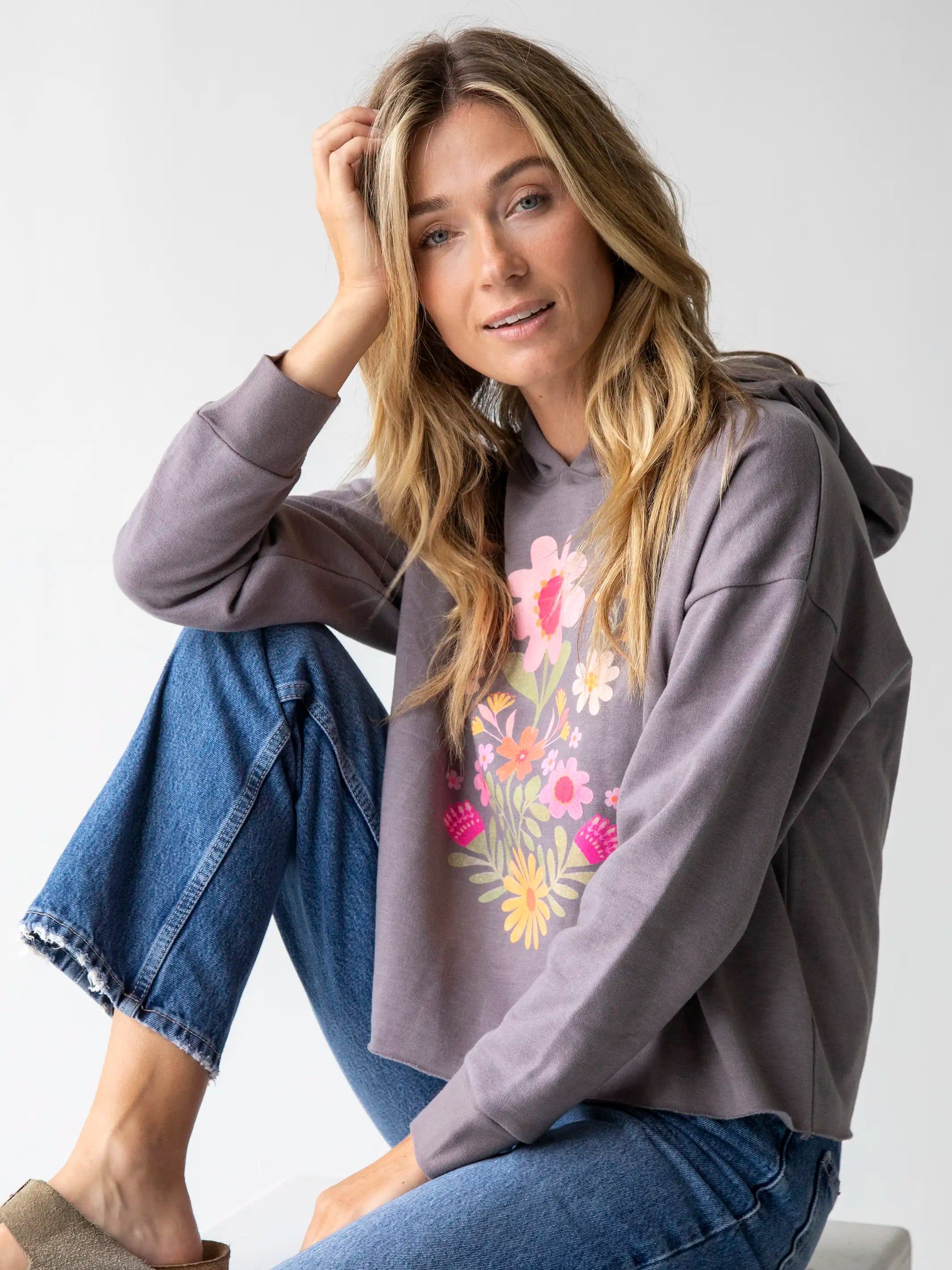 Harlowe Hoodie - Folk Flower sold by NATURAL LIFE product image thumbnail 2