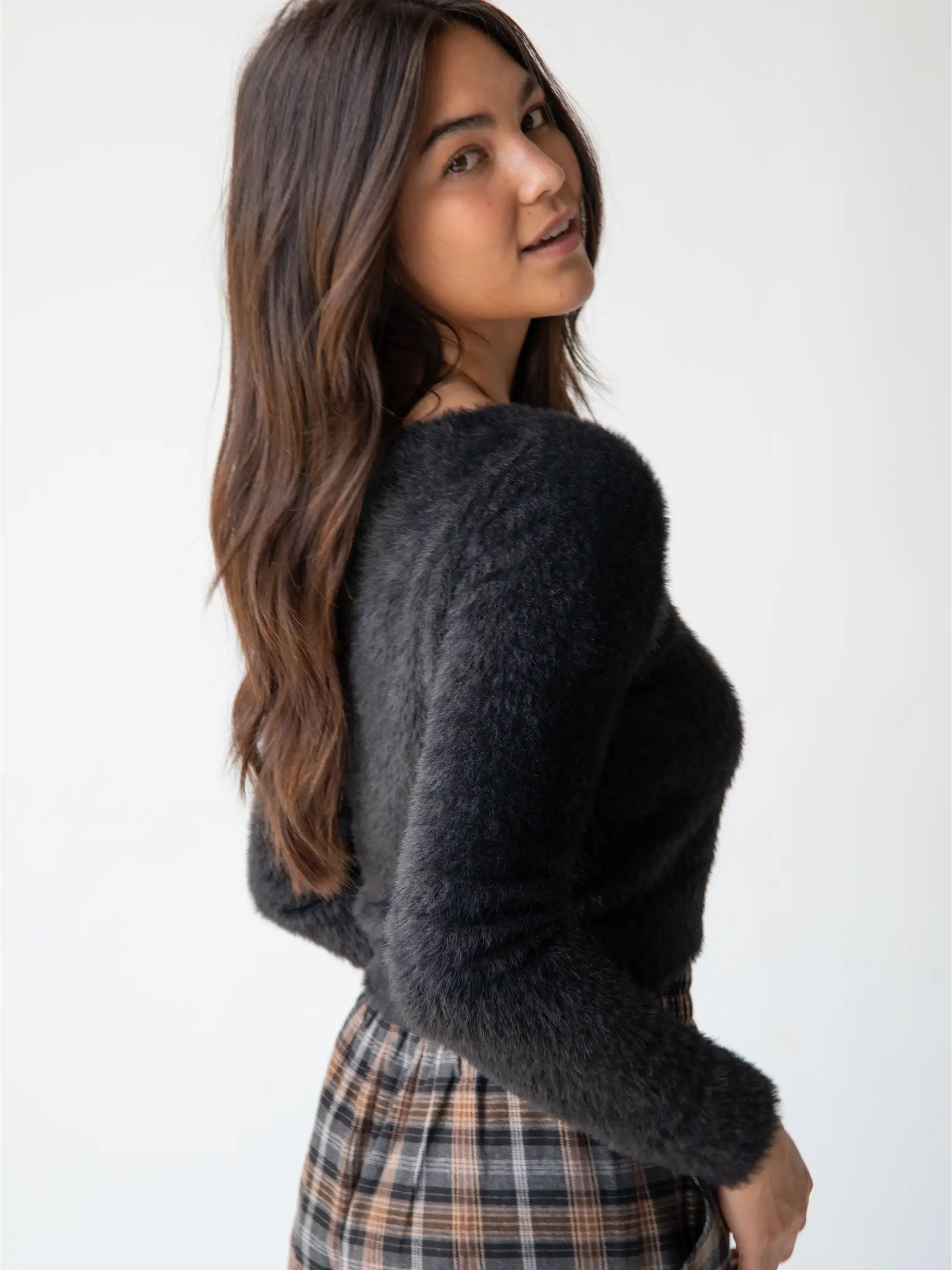 Fuzzy Sweater - Black sold by NATURAL LIFE product image thumbnail 3